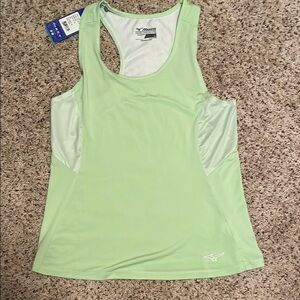 Mizuno Green Fitted Sleeveless Tank Top